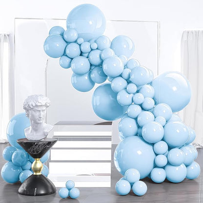 PartyWoo Baby Blue Balloons 130pcs Light Pastel Sky Aqua Blue Color | Different by PartyWoo