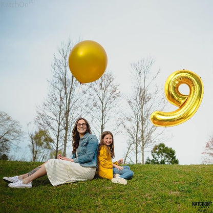 KatchOn Gold Number 9 Balloon 40 Inch, Foil 9 Birthday Balloon | 9th Birthday - Image 7
