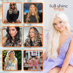 Full Shine Tape in Hair Extensions Color 4 Brown with 27 Blonde Highlights Remy Tape Ins Hair Human Hair Extensions Seamless Extensions 12 Inch Short Hair 20Pcs 30Grams Add Volume