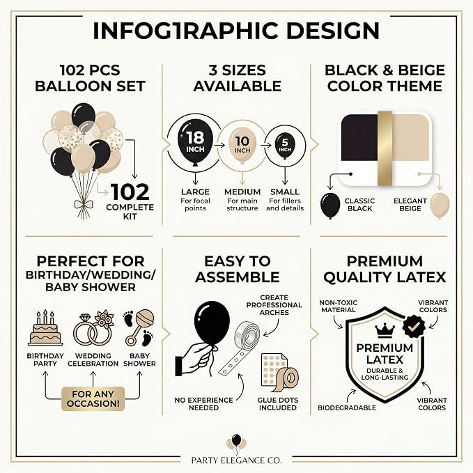 Black and White Balloon Garland Arch Kit 114pcs, Bow Balloon Garland Kit 5 10 - Image 6