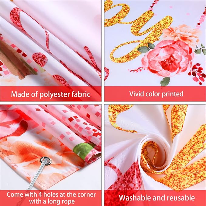 Happy Birthday Backdrop Decorations - Image 3