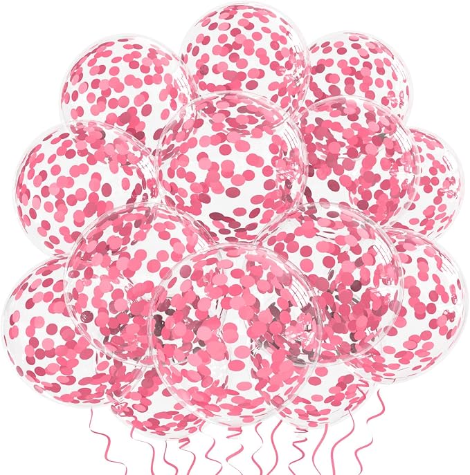 Pink Confetti Balloons by VHUWE