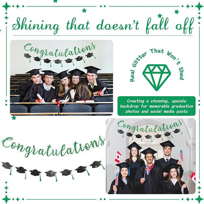 2026 Graduation Banners Party Decorations, Glitter Congratulations - Image 6