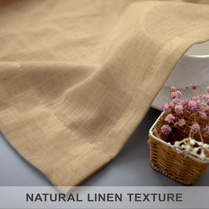 Tan Brown Linen Curtains 108 Inches Long - Image 8