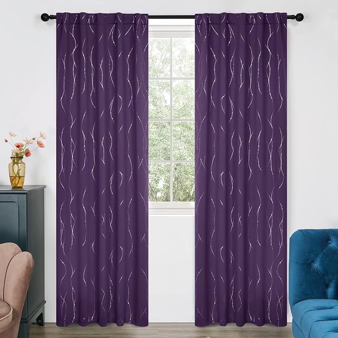 Deconovo Blackout Back Tab Curtains - Image 2