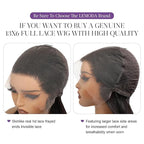 Lemoda SKINLIKE Real HD 13x6 Full Lace Frontal Wig 210% Straight 15A 13x6 Full Lace Frontal Human Hair Wigs 30Inch Invisible Knots 0.10mm Frayed Ends Lace Natural Hairline Thick Soft Ends Wig