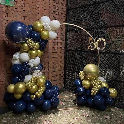 Blue and Gold Balloon Arch Kit, Different Size Balloons - Image 5