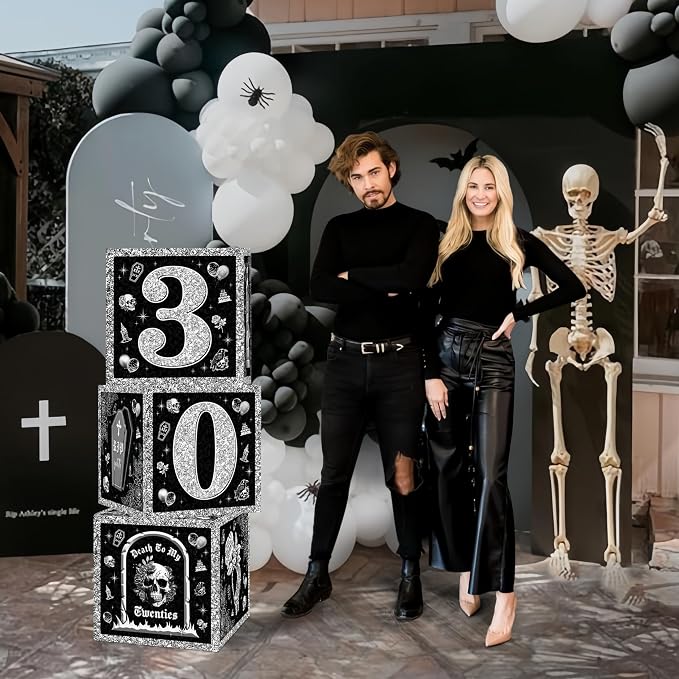 Death to My 20s 30th Birthday Balloon Boxes, Paper and Plastic, Includes 3 Pcs - Image 6