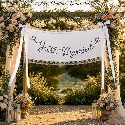 Just Married Wedding Banner - Image 2