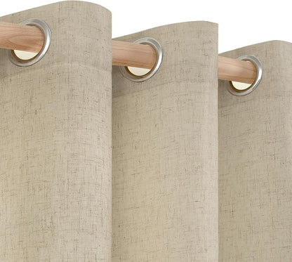 YoungsTex Burlap Linen Curtains 40 Inch Length - Image 4