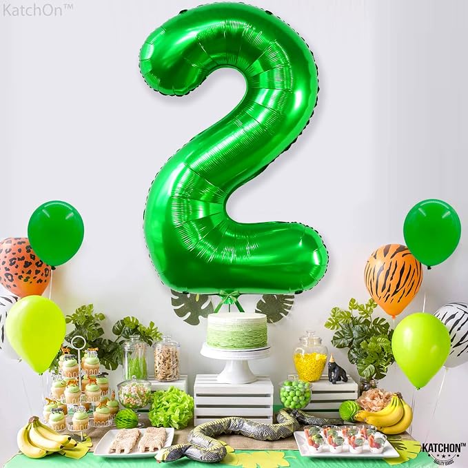 KatchOn Giant Green Number 2 Balloon, 40 Inches, Tractor Party Supplies - Image 7