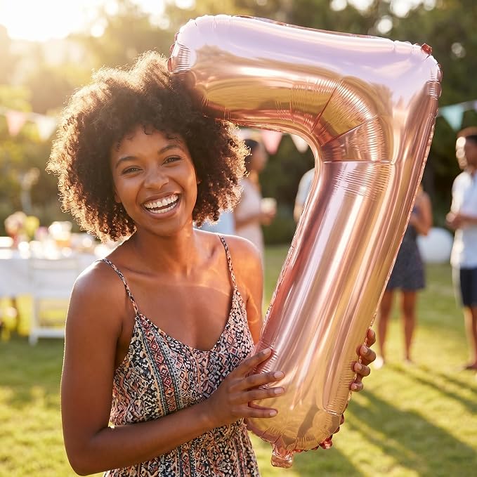 YPSelected 32 Inch Large Foil Helium Number Balloon Birthday Wedding Party 0-9 - Image 2