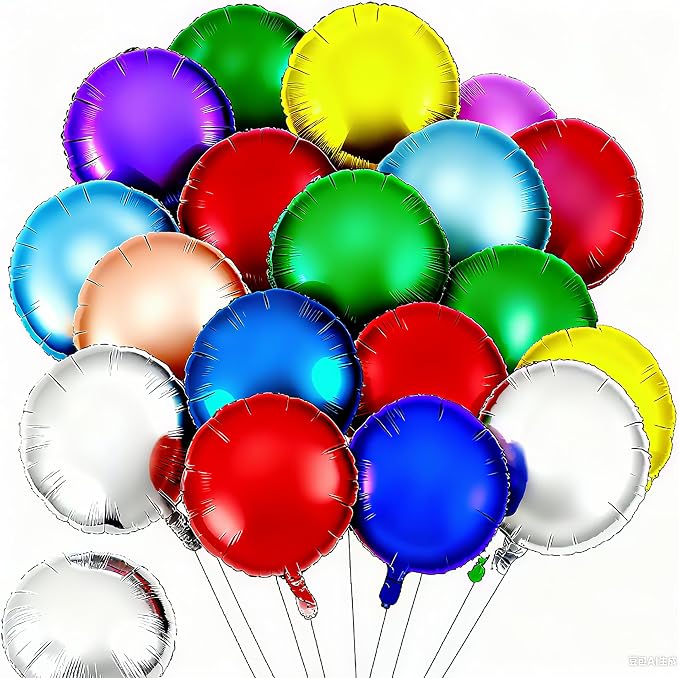 Round Foil Mylar Balloons, Shower Anniversary Engagement Party Decorations by Unknown