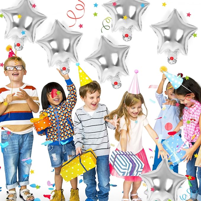 50 Pcs Star Balloons, 10 Inch Star Foil Balloons, Stars Shaped Balloon Mylar - Image 4