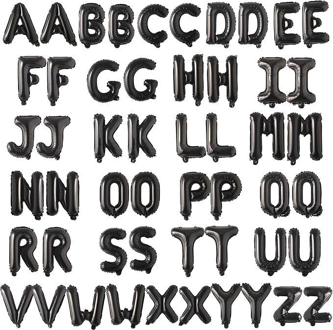 52 Pcs 2 Sets of 16 Inch “A-Z” Letter Balloons Set – Complete Alphabet Mylar by Broeify