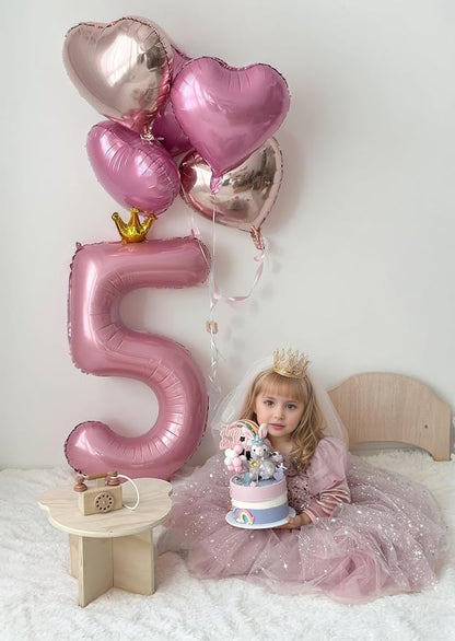 40 inch Pink Number 5 Balloon - Image 4