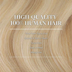 GOO GOO Clip in Hair Extensions Real Human Hair, Remy Human Hair Extensions Clip ins for Women, Natural Human Hair, 20inch 160g 7Pcs, #18A/613A Dark Blonde Highlighted Bleach Blonde