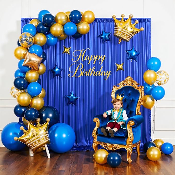 gogoparti 10x10FT Sapphire Blue Sequin Backdrop Curtain - Image 3