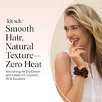 Kitsch Smoothing Air Dry Cream for Hair – Frizz Control Hair Care Product with Castor Oil & Coconut Oil – Weightless Styling Cream - Enhances Natural Texture Appearance | Ideal Gifts for Women – 5 oz