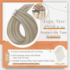 Full Shine Tape in Remy Hair Extension Color 18 Ash Blonde Highlighted 613 Bleach Blonde Hair Extensions Tape ins 14 Inch Double Sided Skin Weft Tape ins Human Hair Extensions 50g Seamless Hair 20Pcs