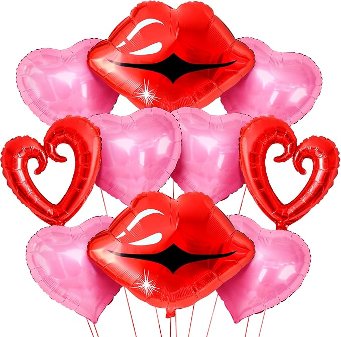 KatchOn Red and Pink Heart Shaped Balloons 22 Inch, Valentines Day Decorations by KatchOn