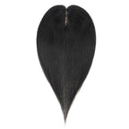 Hairro Human Hair Toppers Free Parted, 3.5x4.7" Base Hand-wovened 100% Real Hairpieces, with Invisible Clips-in for Women, for High Hairline/Adding Volume on Top, 12 Inch Jet Black