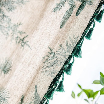 Boho Curtains with Tassel Bohemian Green Semi-Blackout Drapes 84 Inch Length - Image 6