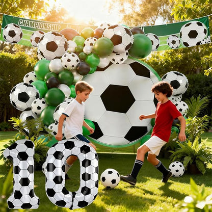 40 Inch Soccer Number 10 Foil Balloon, Soccer Birthday Party Decorations | - Image 4