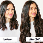 Irresistible Me Real Human Hair Extensions Clip Ins – 100% Human Hair Clip In Extensions for Length & Volume – Invisible Extension – Heat Resistant & Dyeable – Dark Highlights, 24 Inches