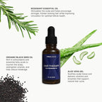 PUREANCE Hair Therapy - Hair Growth Oil for Dry & Frizzy Hair - Scalp Serum for Women & Men - With Aloe Vera Gel, Castor, Argan, Black Seed, Rosemary & Peppermint Essential Oils & More - 2 Fl OZ