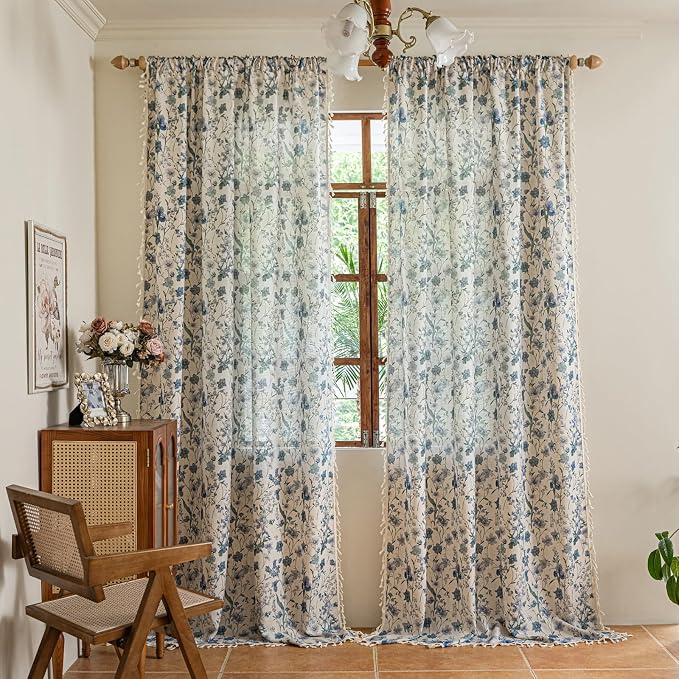 ENJOYBRIDAL Floral 63 Inch Curtains - Image 4
