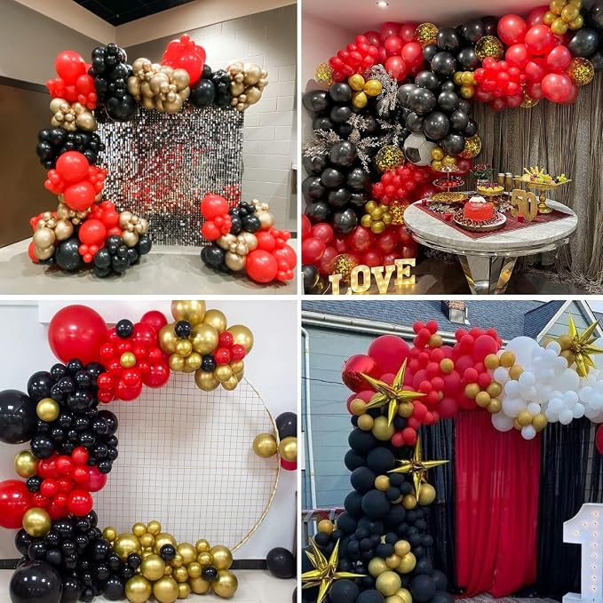 Red Black Balloon Arch Kit, Balloon Garland - Image 4