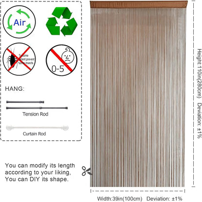 YIIBAII Door String Curtains Fringe Door Curtains - Image 5