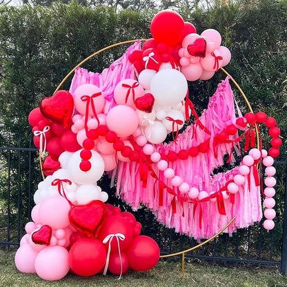 YMSZ Red and Pink Balloons Arch Kit, Valentines Balloons Arch Kit | 134pcs Pink - Image 5