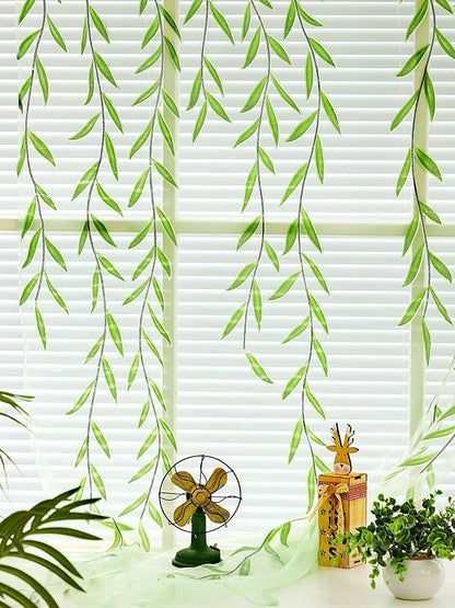 Willow Voile Curtains Cute Green Sheers Leaf Tulle Vine Window Sheers Ivy - Image 5