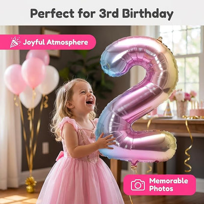 YPSelected 32 Inch Large Foil Helium Number Balloon Birthday Wedding Party 0-9 - Image 3
