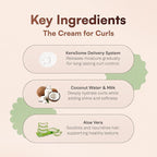 Nunzio Saviano The Cream for Curls – 118ml | Curl Treatment for Curly, Wavy Hair | Lightweight, Frizz Control and Long-Lasting Hold | Styling made easy with Coconut Water for Soft, Defined Curls