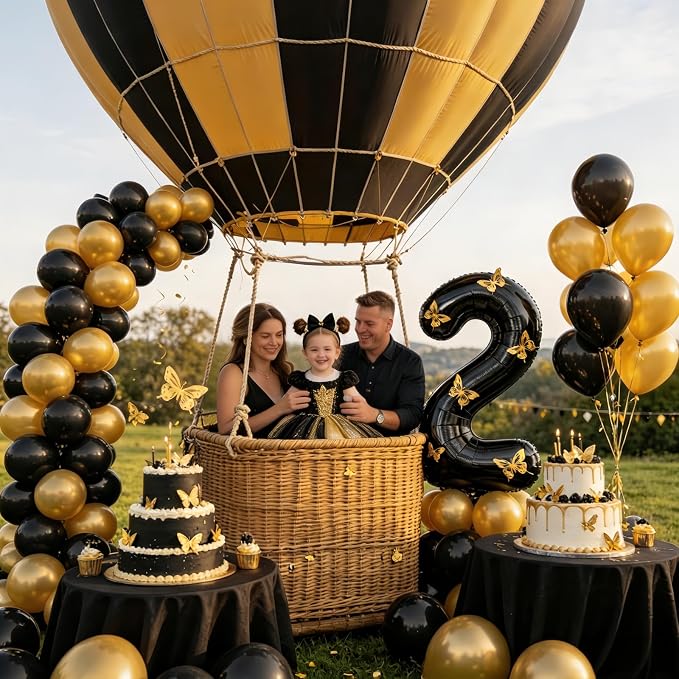 40 Inch Black Number 2 Balloon - Image 3