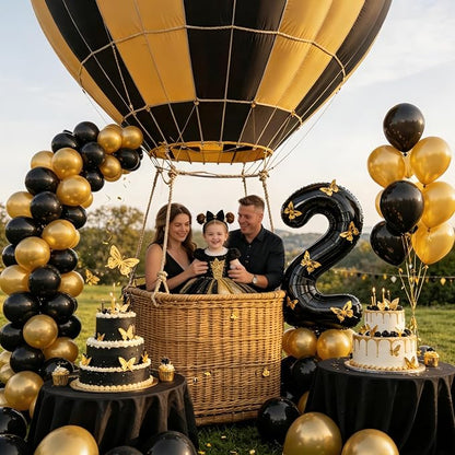40 Inch Black Number 2 Balloon - Image 3