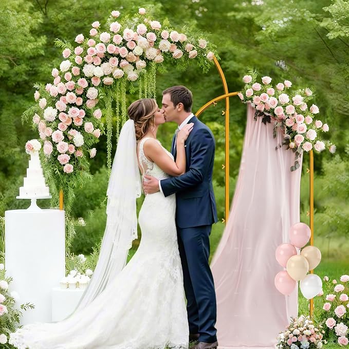 Metal Arch Backdrop Stand, 7.2FT+6FT Wedding Arches Frame, Balloon Arch Backdrop - Image 3