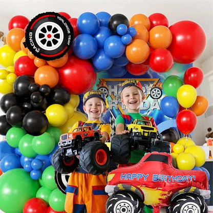 104pcs Monster Truck Birthday Decorations Balloon Garland Arch Kit - Image 5