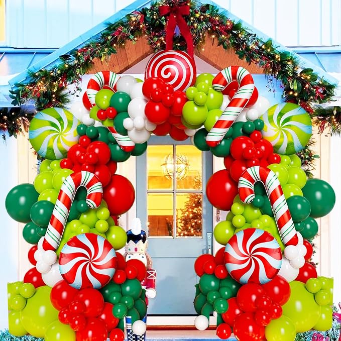 Tesochye Christmas Balloon Garland Kit, Xmas Red and Green Balloon Arch Kit | - Image 3
