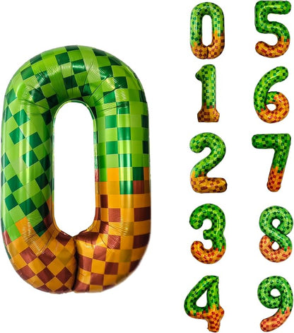 Pixel & TNT Theme 40in Giant Number Balloons by Unknown