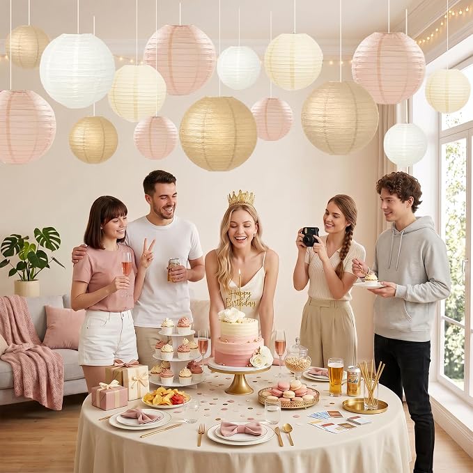 15 Pcs Boho Paper Lanterns - Image 4