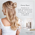 Frenchies French Twist Hair Pin, Velvet Coated Extra Soft French Hair Pins for Women, Wedding, Updo Extensions, or Wig, 6 Pearls + 6 Crystals, 20 Count (10 Lrg, 10 Sm), Blond