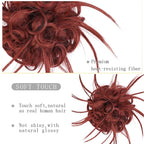 HMD Tousled Updo Messy Bun Hair Piece Hair Extension Ponytail With Elastic Rubber Band Updo Bun Synthetic Hairpieces for Women