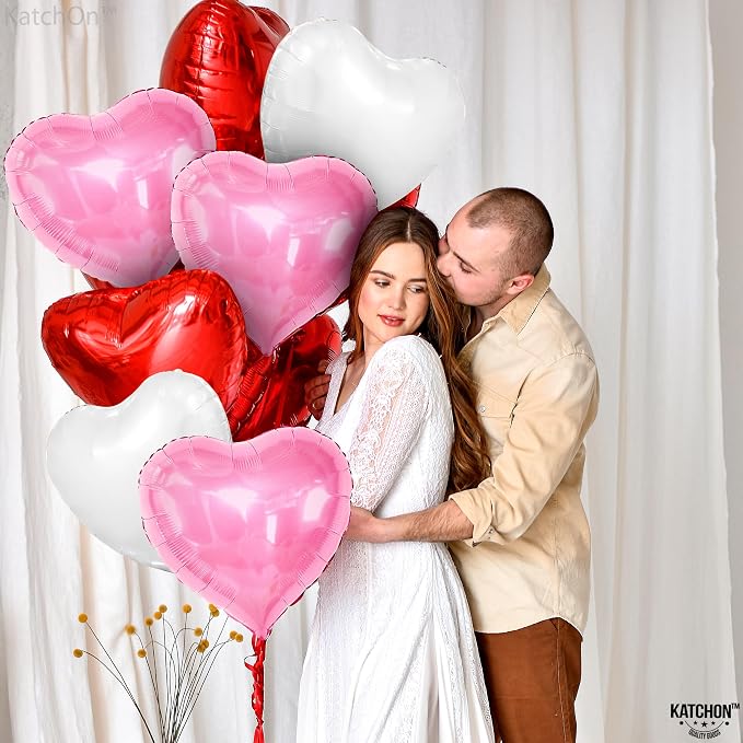 KatchOn Heart Balloons Decorations 18 Inch, Valentines Day Decorations - Image 7