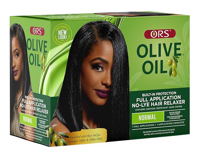 ORS Olive Oil Built-In Protection Full Application No-Lye Hair Relaxer Normal Strength (Pack of 4)