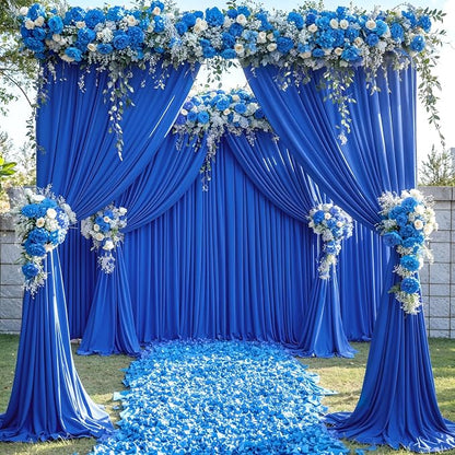 6 Panels Royal Blue Backdrop Curtains - Image 2