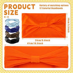 12 Pcs Headbands for Women Wide Sports Sweat Absorb Headbands Thick Sports Stretchy Sweat Bands Non-Slip Hair Bands for Running Yoga Boho Twisted Hair Accessories